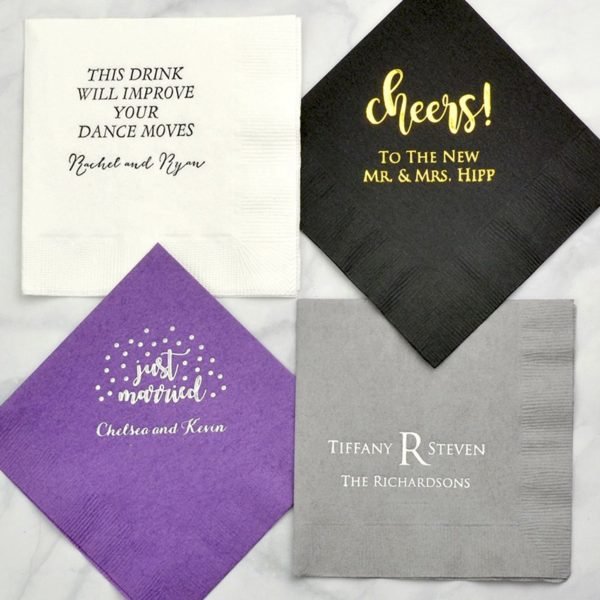 branded cocktail napkins ideal china