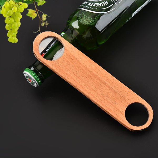wooden engraved bottle opener ideal promotional