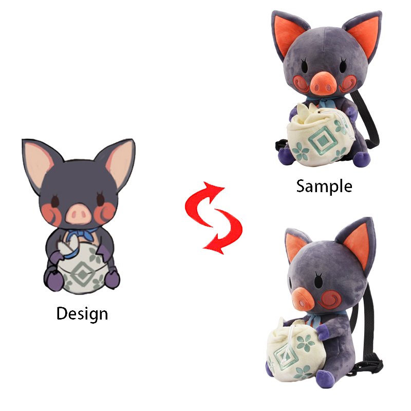 custom plush animal keychain from china