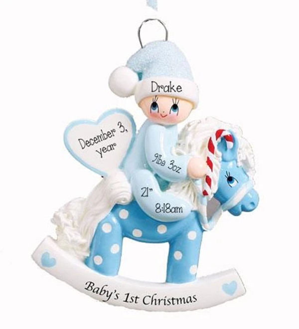 baby first ornament personalized