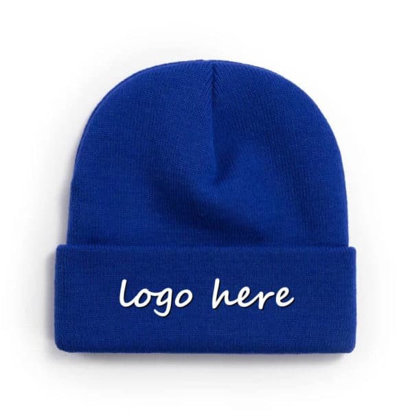 beanie with logo patch