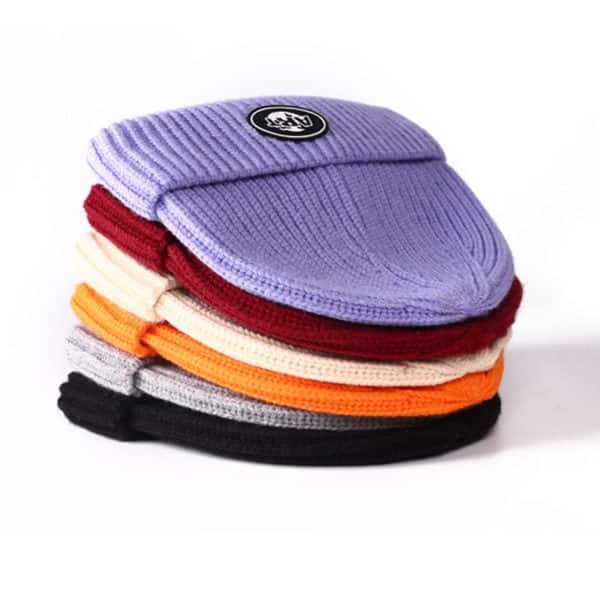 beanie with logo patch