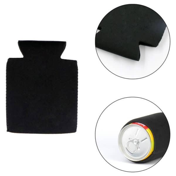 black neoprene koozies