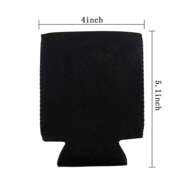 black neoprene koozies