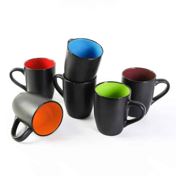 custom matte black coffee mugs