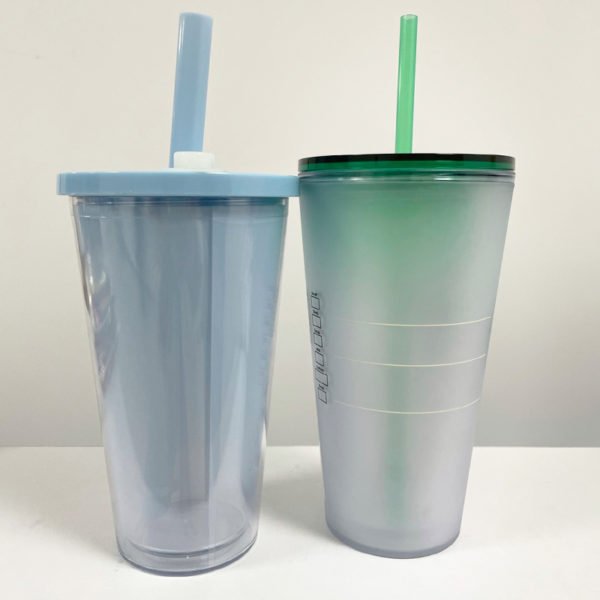 custom photo tumbler with straw