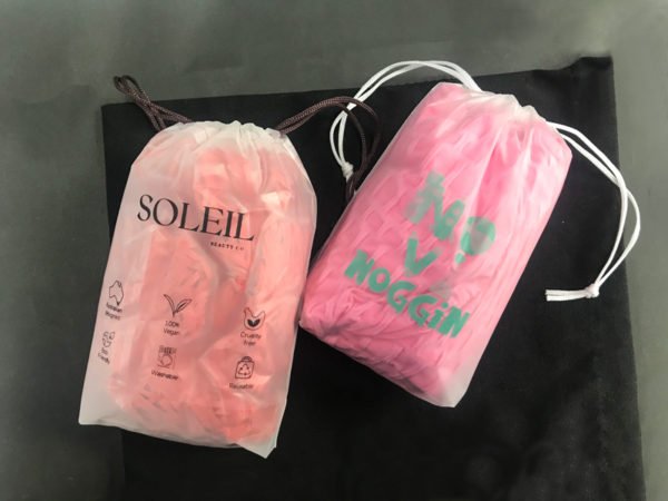 custom plastic drawstring bags