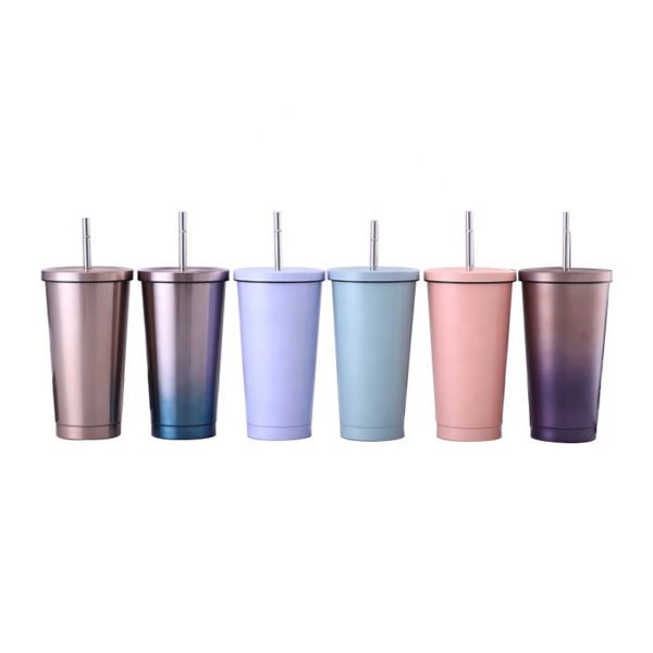 custom tumbler with straw