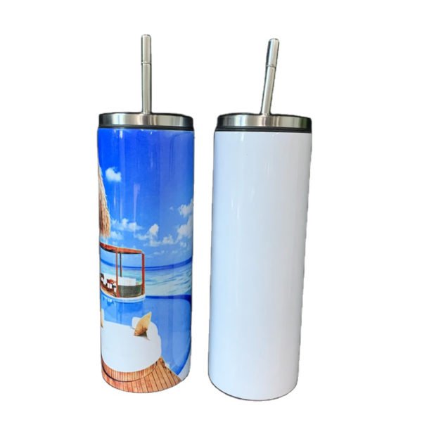 custom tumbler with straw