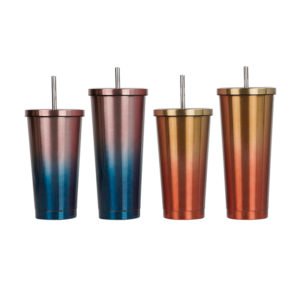 custom tumbler with straw