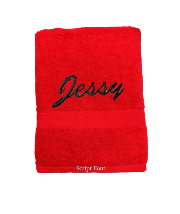 embroidered towels with names