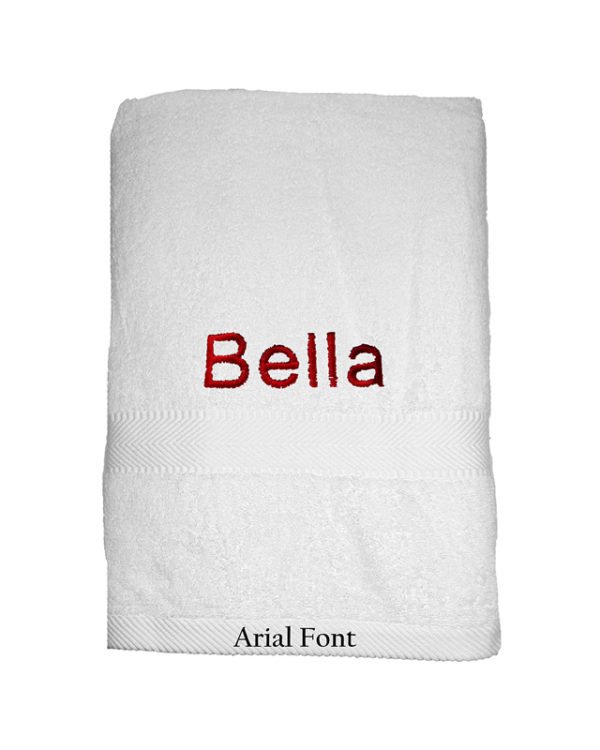 embroidered towels with names