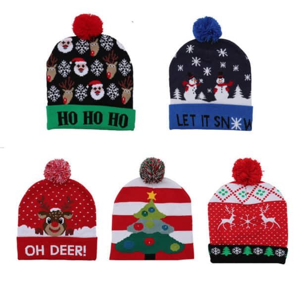 knit cap with led light
