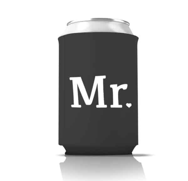 monogram wedding koozies