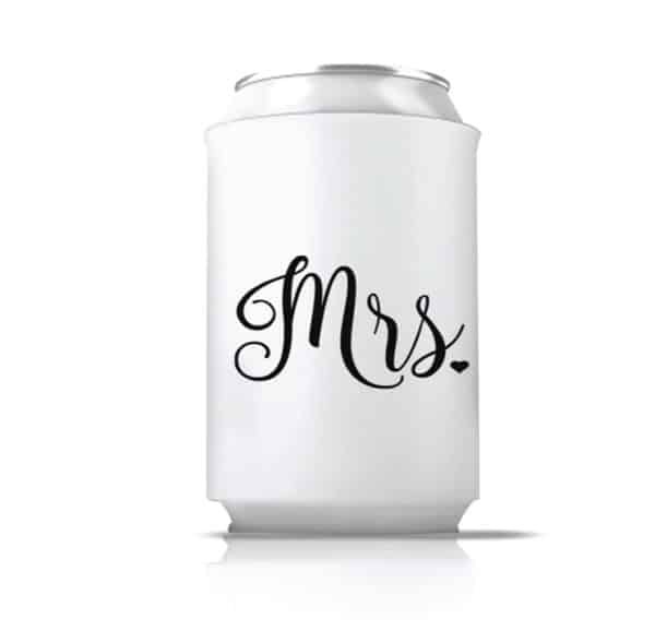 monogram wedding koozies