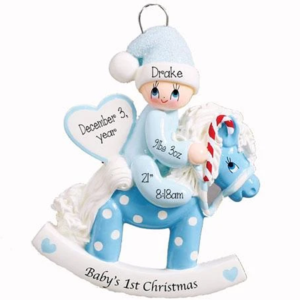 ornamento natalizio personalizzato per il primo bambino