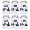 personalized beer koozies 60th birthday