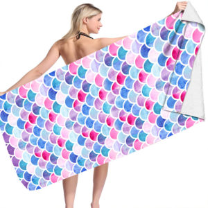 personalized mermaid towel