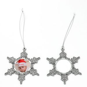 ornamenti personalizzati a forma di fiocco di neve