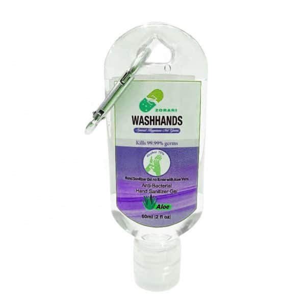 promotional hand sanitizer with carabiner