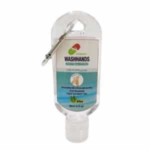 promotional hand sanitizer with carabiner
