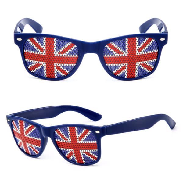 sunglasses with logo on lens