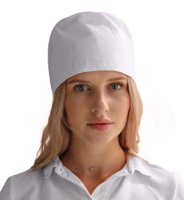 white surgical cap