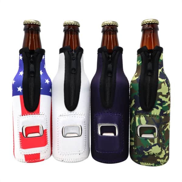zip up beer bottle koozies