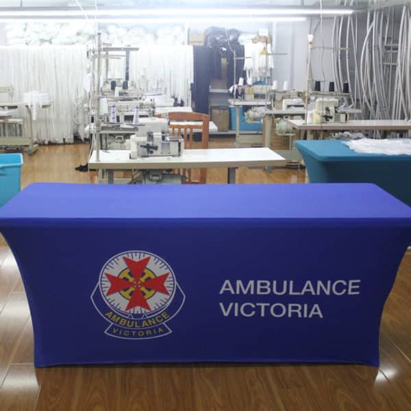 branded tablecloth
