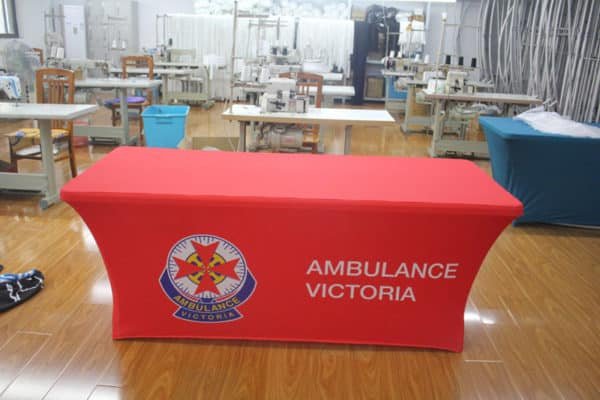 branded tablecloth