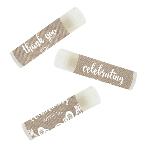 custom chapstick wedding favors
