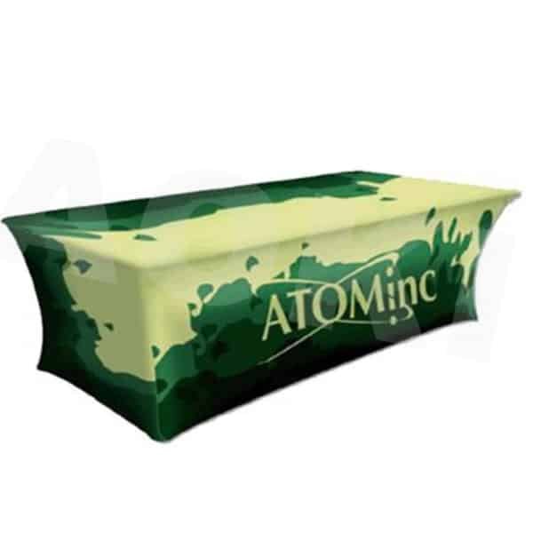 custom fitted tablecloth with logo