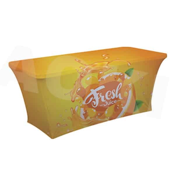 custom fitted tablecloth with logo