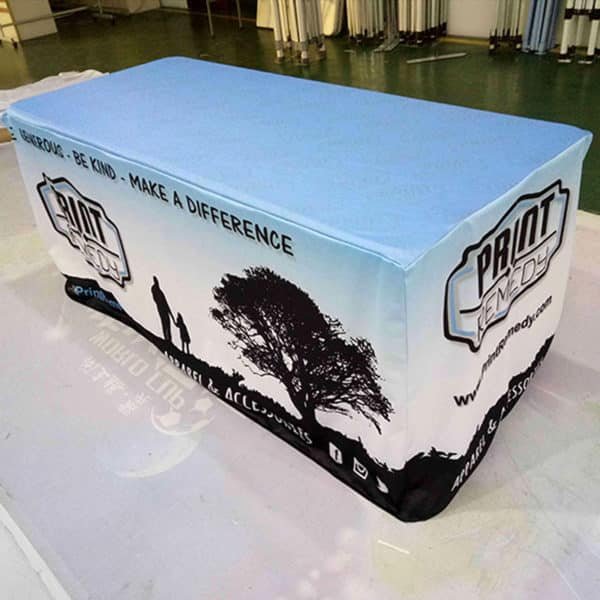 trade show tablecloth with logo