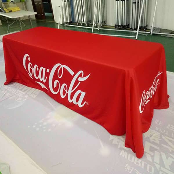 trade show tablecloth with logo