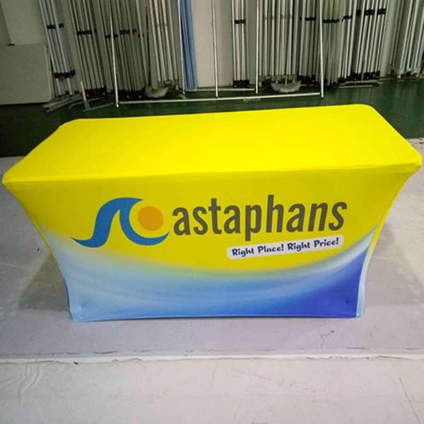 trade show tablecloth with logo