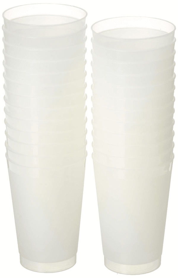 blank frosted plastic cups