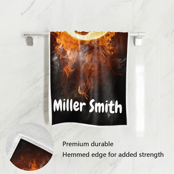 custom football hand towels