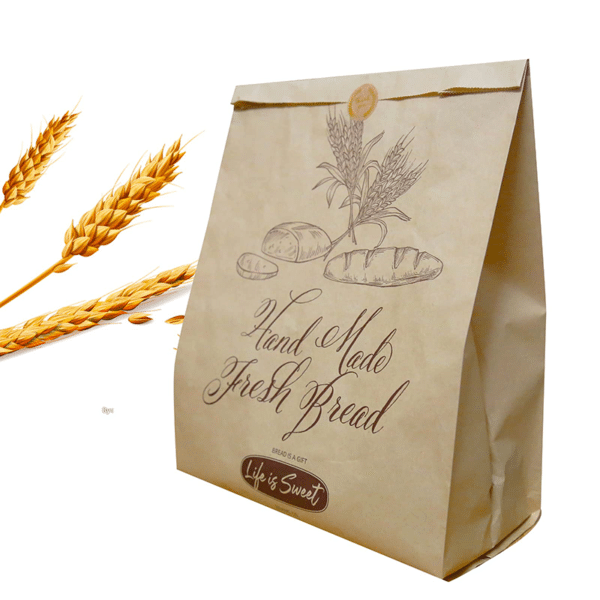 custom printed paper bread bags