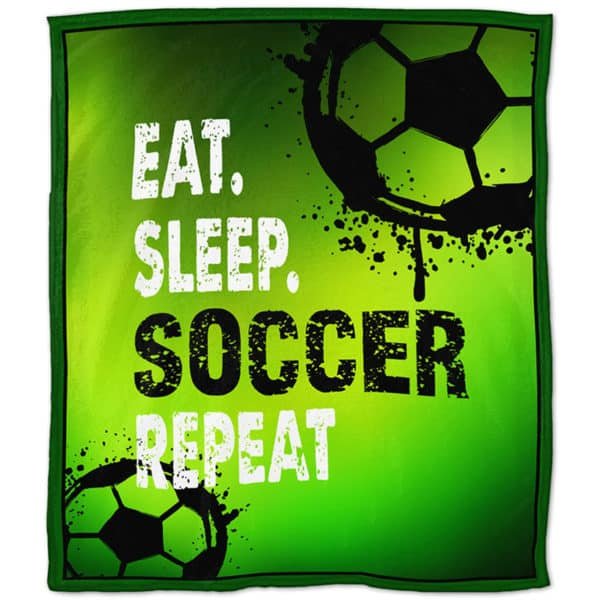custom soccer fleece blankets