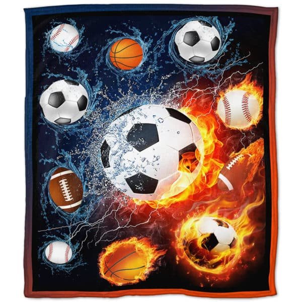 custom soccer fleece blankets