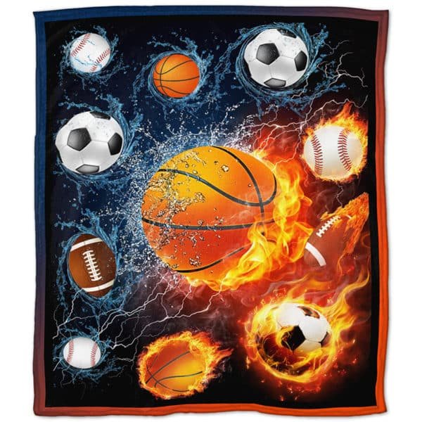 custom soccer fleece blankets