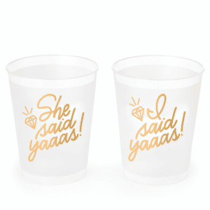 frosted plastic cups for wedding
