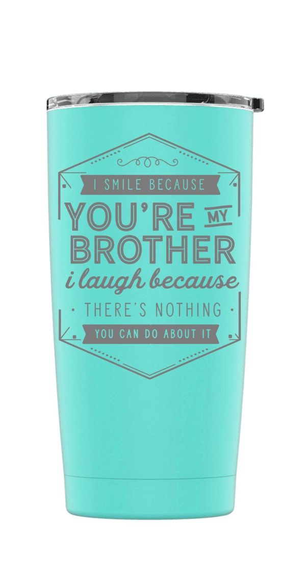 laser engraved stainless steel tumbler