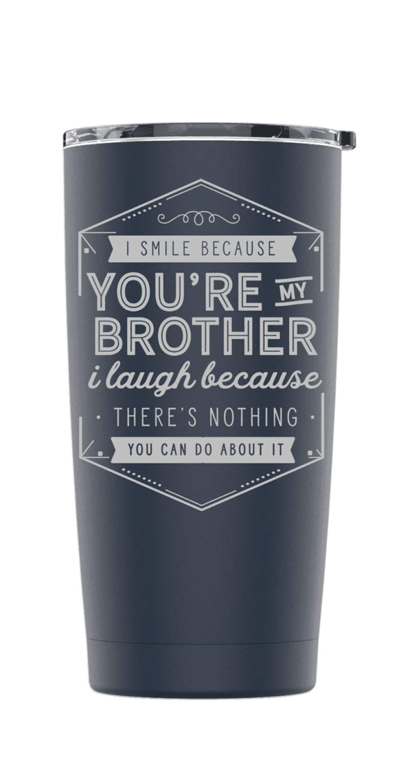 laser engraved stainless steel tumbler