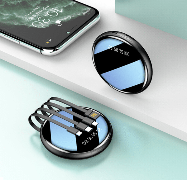power bank with cord attached