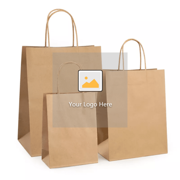 printed brown paper bags