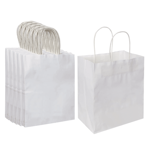 white paper bags wholesale