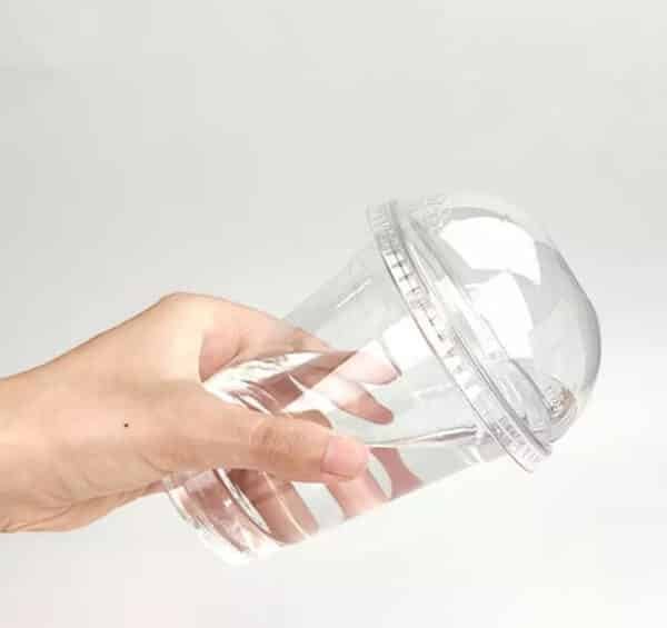 12 oz clear plastic cups with lids