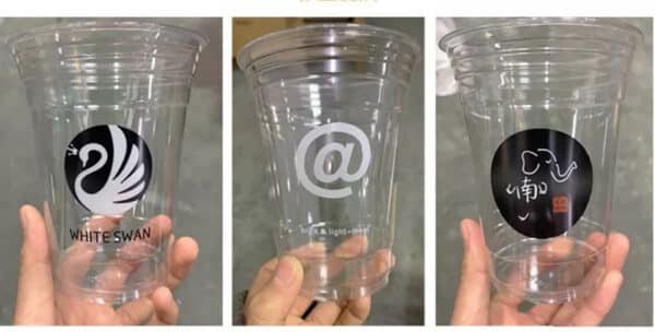 12 oz clear plastic cups with lids